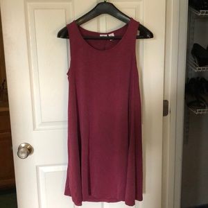 Plum sleevless dress